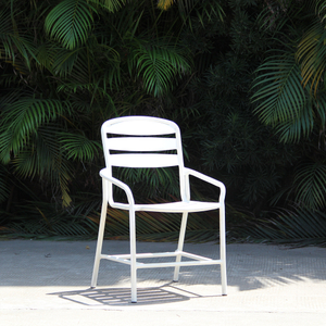 Armlehne Weiß Patio Outdoor-Stuhl