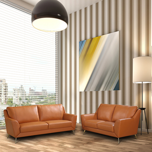 Moderne Möbel Wohnzimmer Farbe gewählt Echtes Leder Sofa